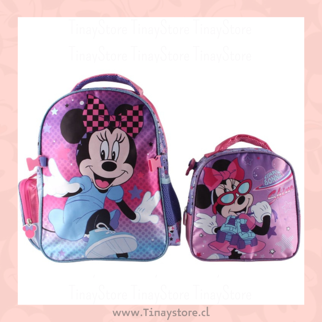 Mochila con lonchera Minnie mouse tinaystore