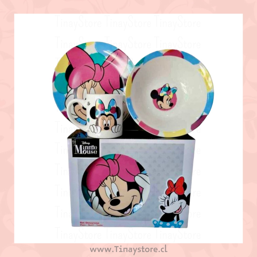 Set cerámica desayuno Minnie